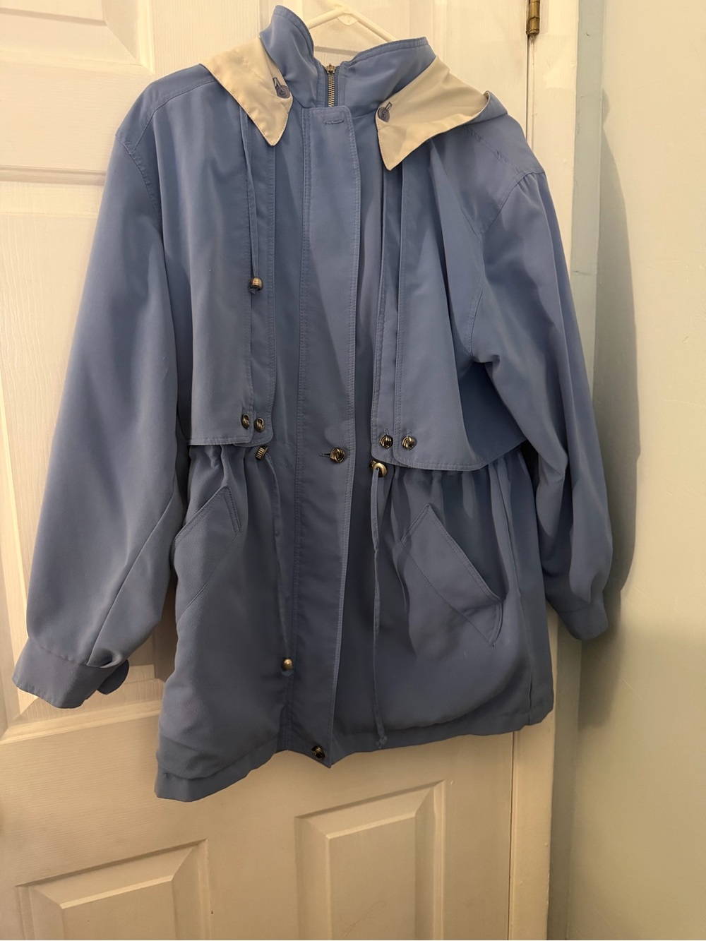 CS Signature Vintage Blue Hooded Anorak Jacket Women’s Small Made in Russia